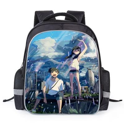 China Various Designs Reflections 33*26*15 Kids School Bag Cartoon Anime Backpack Disintegration With You Tenki No Ko Student School Bag for sale