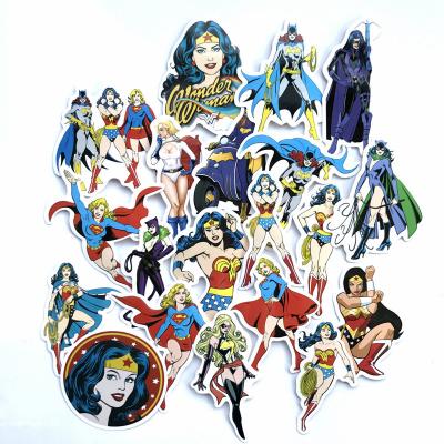 China Sticker 20 Pcs NO-Repeat Decorative Waterproof Fashion Stickers Super Woman Wonder Woman Stickers for sale