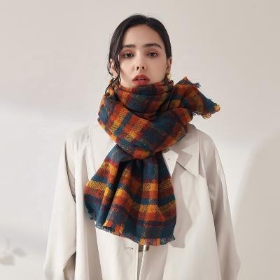 China British Style Pashmina Selling Everyday Life Winter Scarf Autumn Women Big Size Check Shawl Classica Warm Shawl Scarves for sale