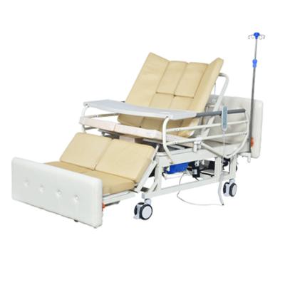 China Hosptial or Home Medical Bed Nursing Bed with Toilet Medical Equipment ABS Head Panel Electric Five-function Hospital Bed for Clinic and Hospital for sale