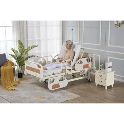 China Hosptial or Home Nursing Bed Electric Medical Bed T-Y26 Five Function Icu Bed Five Functions With 4 ABS Guard Rails for sale