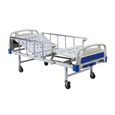 China Hosptial or Home 2 Function Steel Frame Manual Health Care Medical Nursing Bed for Hospital for sale