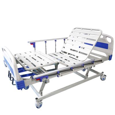 China Factory direct sale classic design cost effective 3 crank medical manual hospital bed or hospital bed with casters for sale