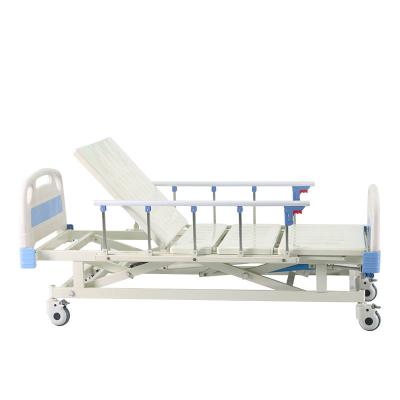 China Hosptial or Home Manufacturer Price 3 Cranks Hospital Bed Manual Nursing Medical Triple Function Hospital Beds for sale