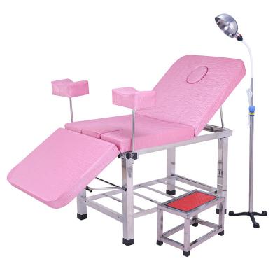 China Hosptial T Stainless Steel Accessories Examination Table Hospital Gynecological Examination Bed for sale