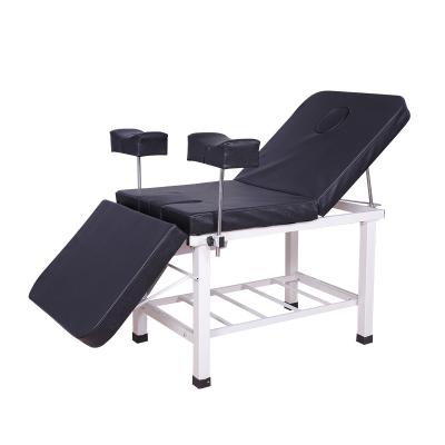 China Hosptial Simply Equipped Carbon Steel Sprayed Gynecological Examination Bed for sale