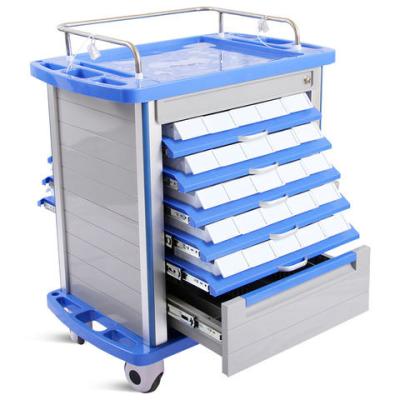 China ABS Medical Medical Emergency Trolley Medicine Trolley Medicine Trolley Hospital Trolley ABS Medicine Nursing Trolley for sale