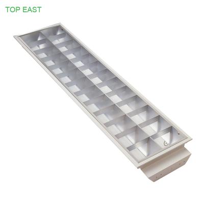 China High quality 2x40w desktop led desk grill light fixture with 0.25mm aluminum reflector for desk lighting for sale