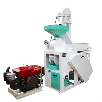 China High Efficiency Rice Mill 400-500kg/h Compact Rice Processing Machine Diesel Small Scale Rice Mill Machine for sale