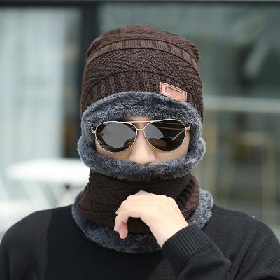 China COMMON China Products Winter Warm Thicken Protection Knitted Women Winter Hat And Scarf Set for sale