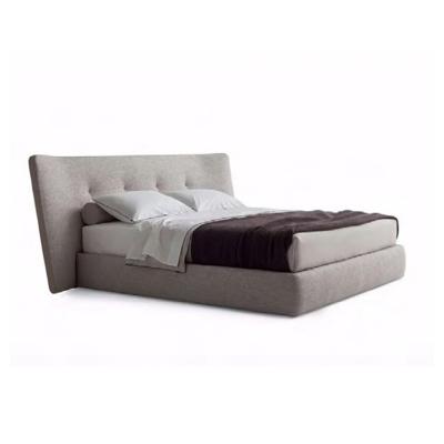 China Other Wholesales Modern Luxury Italian Design Leather Fabric Comfortable Soft Upholstered Bedroom Furniture Bed for sale