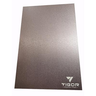 China Architecture Decoration And Manufacturing Sand Blown Stainless Steel Sheet Stainless Steel Color Sheet for sale