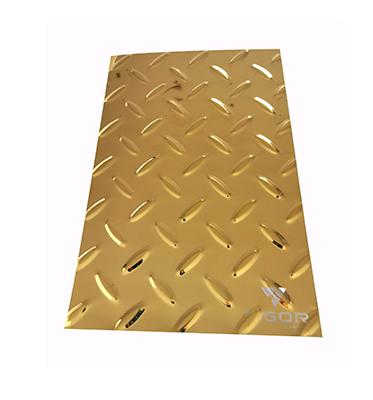 China Architecture decoration and fabrication 4*8 color punched finish high quality decorative stainless steel sheet anti-slip sheet 304 for sale