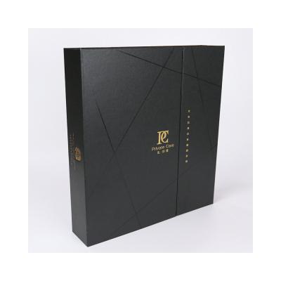 China 2021 Recyclable Customized Size Recyclable Black Magnetic Bodycare Box for sale