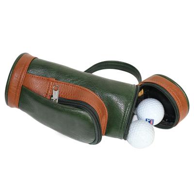 China Mini PU Golf Pouch Bag Golf Accessories Tees And Leather Golf Ball Holder for sale