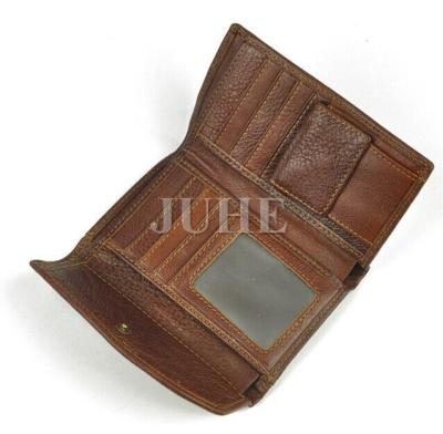 China New Trend Leather Men Whip To Spill Genuine Leather Wallet With Zipper Coin Pocket for sale