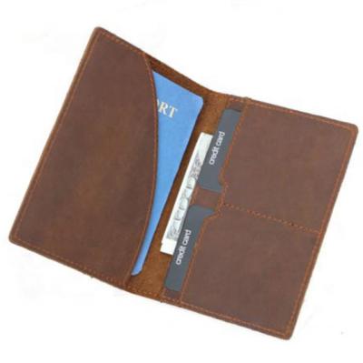 China 2020 passport wallet genuine leather rfid blocking airplane passport leather holder for sale