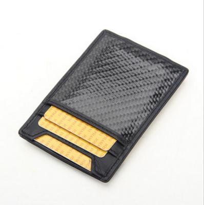 China Wholesale Patent Leather JUHE Carbon Fiber Spring Money Clip Wallet RFID Leather Wallet for sale