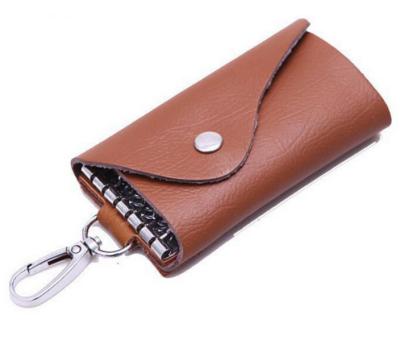 China Cheap Portable PU Fold PU Leather Key Holder for sale