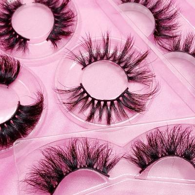 China Natural Wholesale Custom Long Packing With Fluffy Strips Bulk Siberian Mink Eyelashes 5d 25mm Mink Eyelash for sale