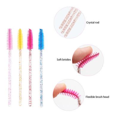 China Eyelash Makeup 2021 New Customized Hot Sale Mascara Magic Wands Lash Brush Holder Glitter Crystal for sale