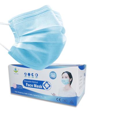 China Wholesale 3 Layers 3 Ply Polypropylene Face Mask Wrap Face Mask Typeii Disposable Individual Medical Use 1Pc/Bag for sale