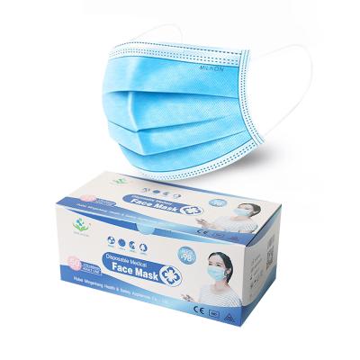 China 3 Ply Disposable Face Masks Health Care Non Woven Earloop 3Ply Face Mask PP Non Woven Disposable Face Mask Wholesale for sale