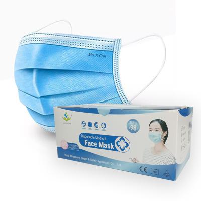 China Earloop 3ply Face Mask Surgical Face Mask Wholesale Disposable Nonwoven Surgical Face Mask 3ply Medical Use Dustproof Anti Water for sale