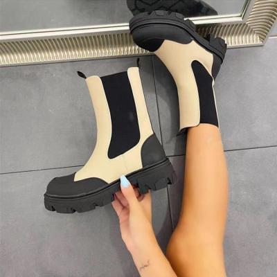 China New Style Winter Women's High Heel Ankle Boots Sweat-absorbent Platform Knee High Boots Women's Ankle Boots for sale