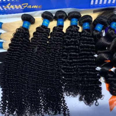 China Luxefame Curly Raw Virgin Burmese Curly Hair Bundle, Pineapple Curly Hair, Pineapple Curly Wave Hair Extension For Black Women for sale