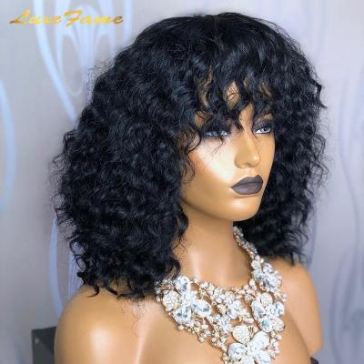 China Wholesale Price 100 Curly 10a Curly Hair Full Lace Wig, 30-50 Inch Full Lace Wig, Short Bob Wig Glueless Peruvian Human Hair for sale