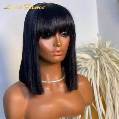 China Best Selling Machine Made Bob Cuticle Aligned Hair Bob Wig, Short Hair Wig For Black Women Lace Front, Cheap Hair Wig for sale