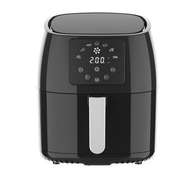 China S/S 304 4.5L Heating Element Cubic Plastic Shell Touch Screen Digital Air Fryer with Nonstick Pot for sale