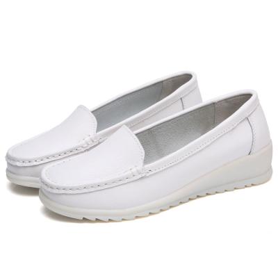 China Wholesale White Leather Shoes Woman Casual Shoes Nurse Doctors Anti-odor Shoes for sale