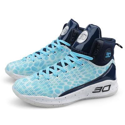 China Breathable Outdoor High Cut / Lightweight Two Tone Sports Shoes Wholesales Unbrand Sports Shoes Basketball For Men for sale