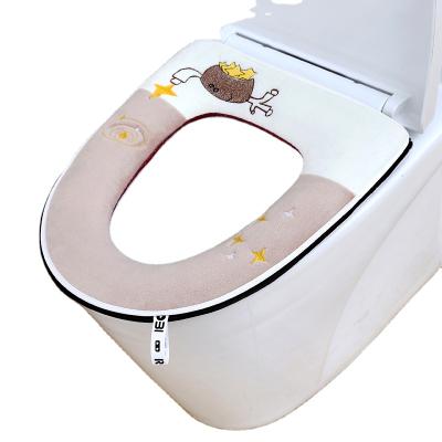 China Viable Hot Round Thick Warm Household Winner Toilet Seat Zipper Waterproof Toilet Cover for sale