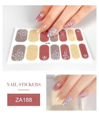 China Fashionable Wholesale 2021 Hot Selling Popular Nail Stickers Shape Professional Leopard Print Nail Stickers For Girl Lady RTS for sale