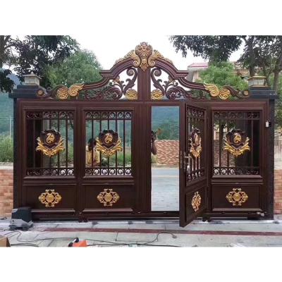 China Modern European Style Never Rust Anti-theft Yard Door Yard Door Powder Coated Yard for sale