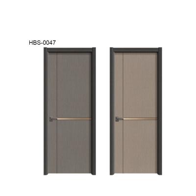 China Modern Single Size Polyfoam Door Weatherproof Black Wood Door Customized Exterior Exterior Modern Simple Color NC Customized NC; ZHE for sale