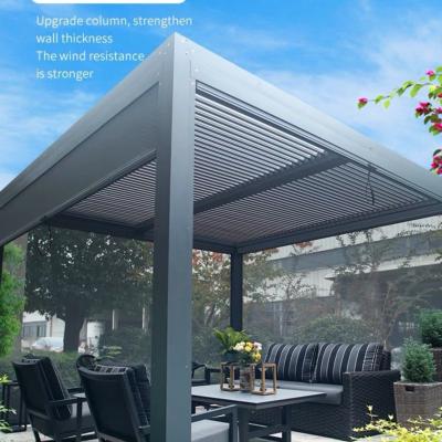 China Easily Assembled Rainproof Aluminum Canopy Bioclimatic Aluminum Pergola Garden Roof Outdoor Furniture for sale