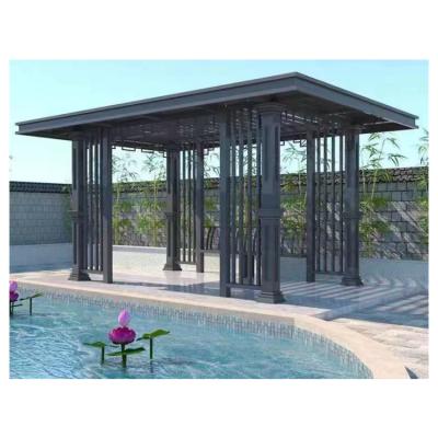 China Wought High Quality Antique Iron Gazebo Custom Large Gazebo Garden Gazebo for sale