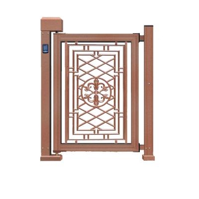 China 2021 Industrial Gray Or Brown Automatic Electronic Channel Door Beautifully Designed Channel Door for sale