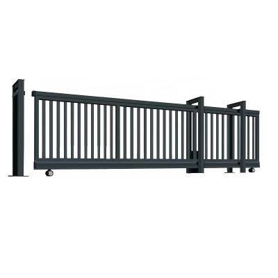 China Folding Industrial Modern Intelligent Linear Anti-collision Door Wrought Iron Gate Remote Control Linear Sliding Style Gate for sale