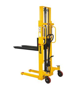 China Lowest Price 1500Kg Manual Pallet Stacker Hand Stacker Hydraulic Forklift Stacker 1500kg for sale