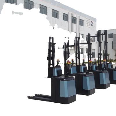 China Hotels Full Electric Pallet Stacker Wide Leg Battery Pallet Stacker In Hot Sale for sale