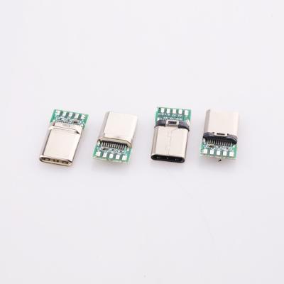 China Stainless Steel Headers And Type C PCB Receptacles USB Terminal Connectors for sale