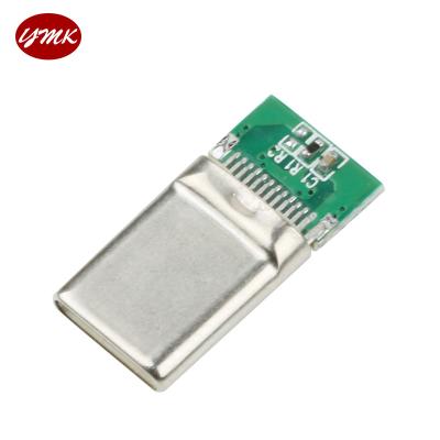 China audio & USB 3.0 Video Type-c Male Connector Stretching Matrix With PCB For Cable End for sale