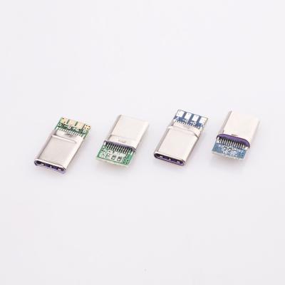 China usb c to usb c solder connector smt jst cable type stainless steel c charger 16pin connector for sale