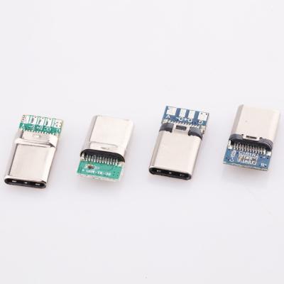 China stainless steel usb 31 30 a type male connector with pcb type-c usb type c for charging data and display for sale