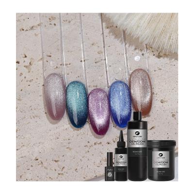 China Crueltyfree Vegan & High Density Crystal Cat Eye Rubber Base Coat 1kg Magnet Gel Polish Magic Glitter Rubber Base Gel Polish for sale